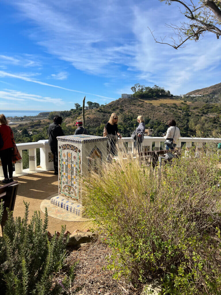 Garden Club members taking in the majestic views of the ocean from the retreat.