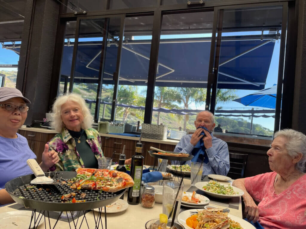 Garden Club members enjoying lunch at Spruzzos after the visit to The Sterling Ranch