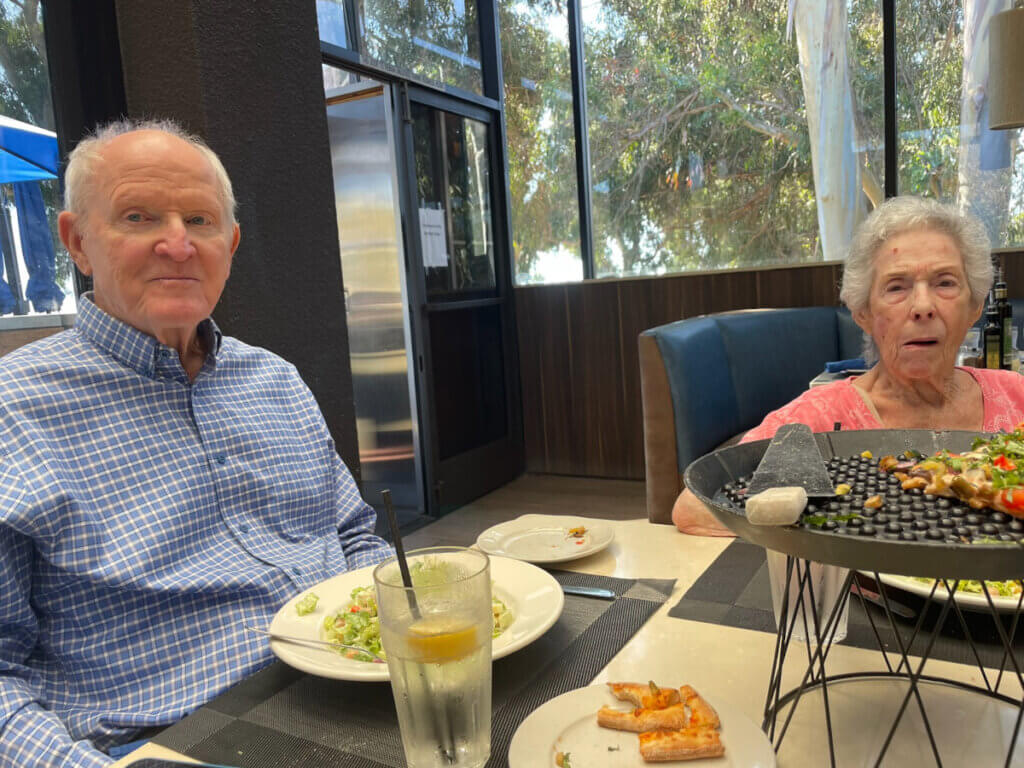 Garden Club members enjoying lunch at Spruzzos after the visit to The Sterling Ranch