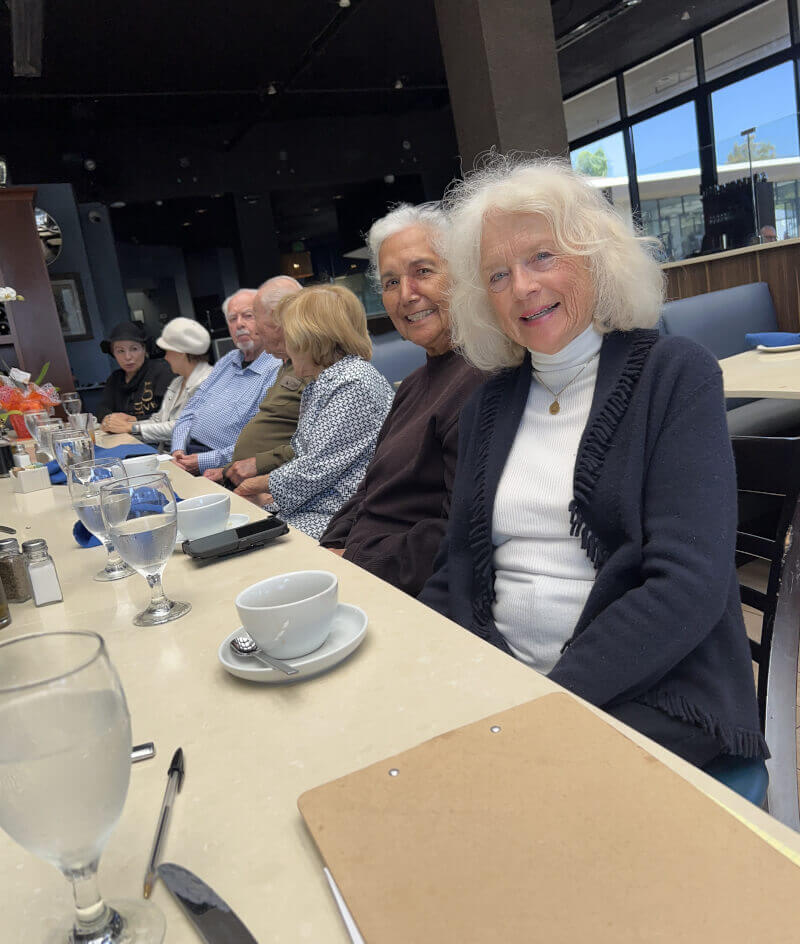 Garden club members celebrating Tom Lubisich's birthday