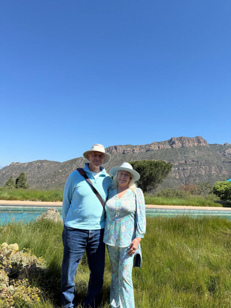 A male and female member of the Malibu Garden Club