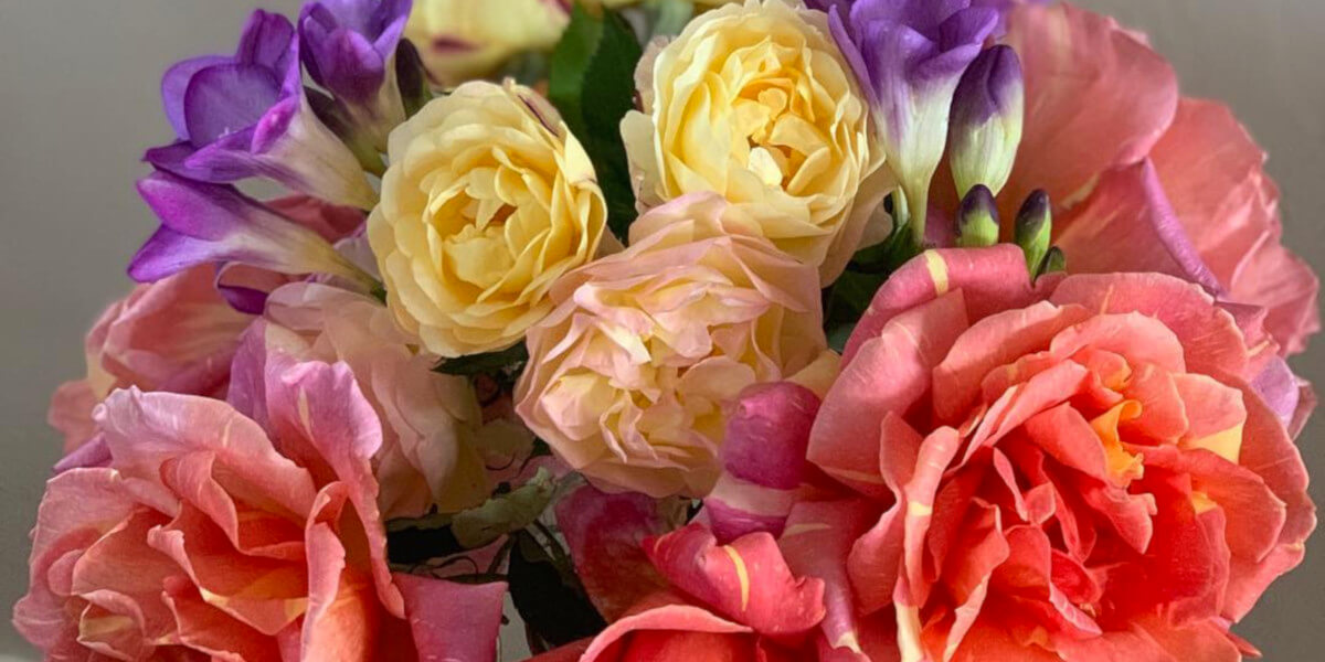 An arrangement of roses