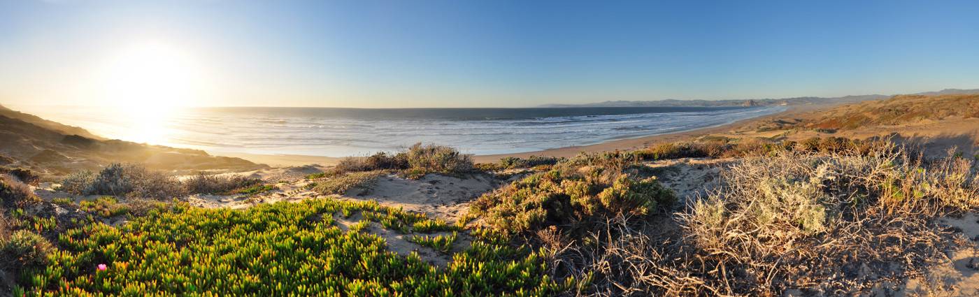 Sunset over the Pacific Ocean